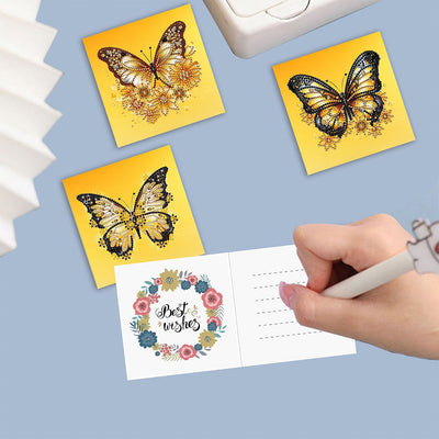 Cartes de Vœux Papillon Jaune | 6 Pièces