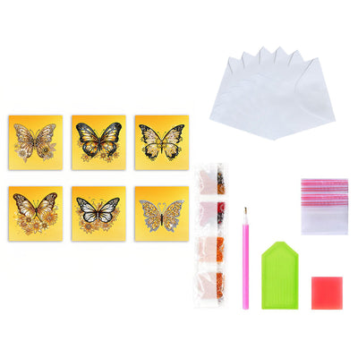 Cartes de Vœux Papillon Jaune | 6 Pièces