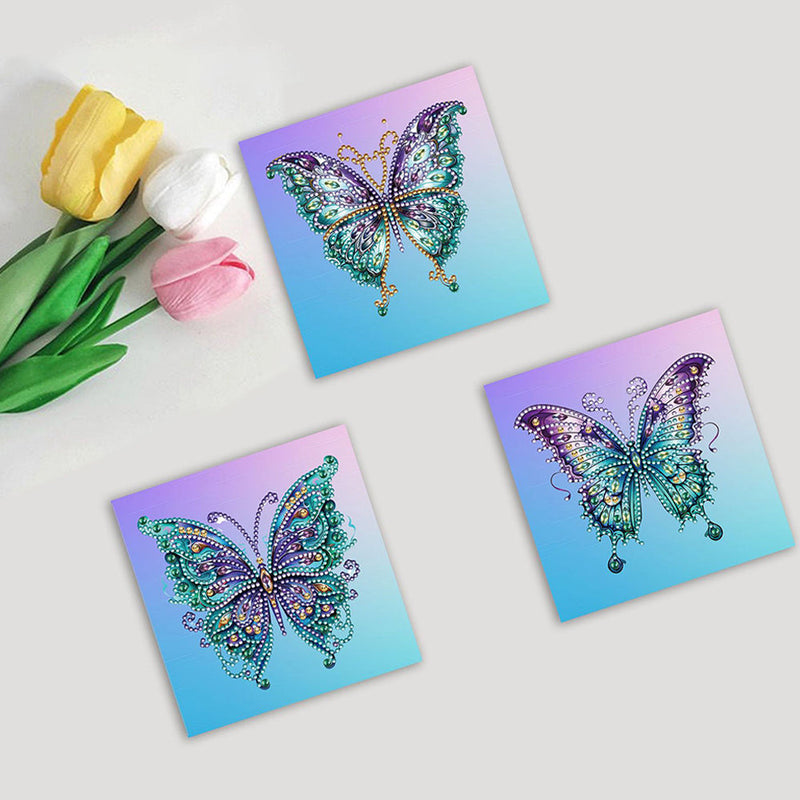 Cartes de Vœux Papillon Bleu | 6 Pièces