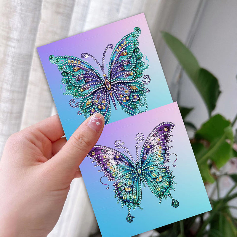 Cartes de Vœux Papillon Bleu | 6 Pièces