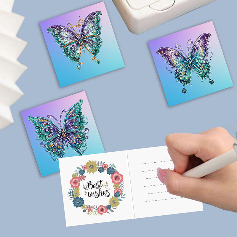 Cartes de Vœux Papillon Bleu | 6 Pièces