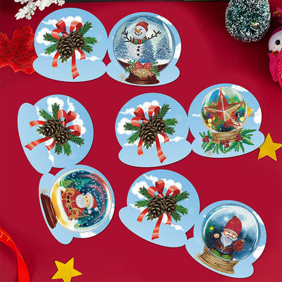 Cartes de Vœux Boule de Cristal de Noël | 10 Pièces