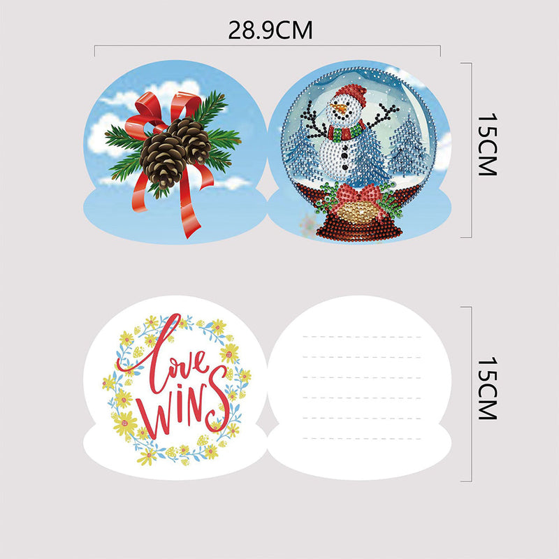 Cartes de Vœux Boule de Cristal de Noël | 10 Pièces