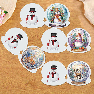 Cartes de Vœux Boule de Cristal de Noël | 6 Pièces