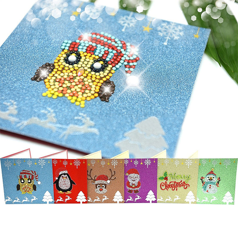 Cartes de Vœux pour Noël Animaux Mignons | 6 Pièces