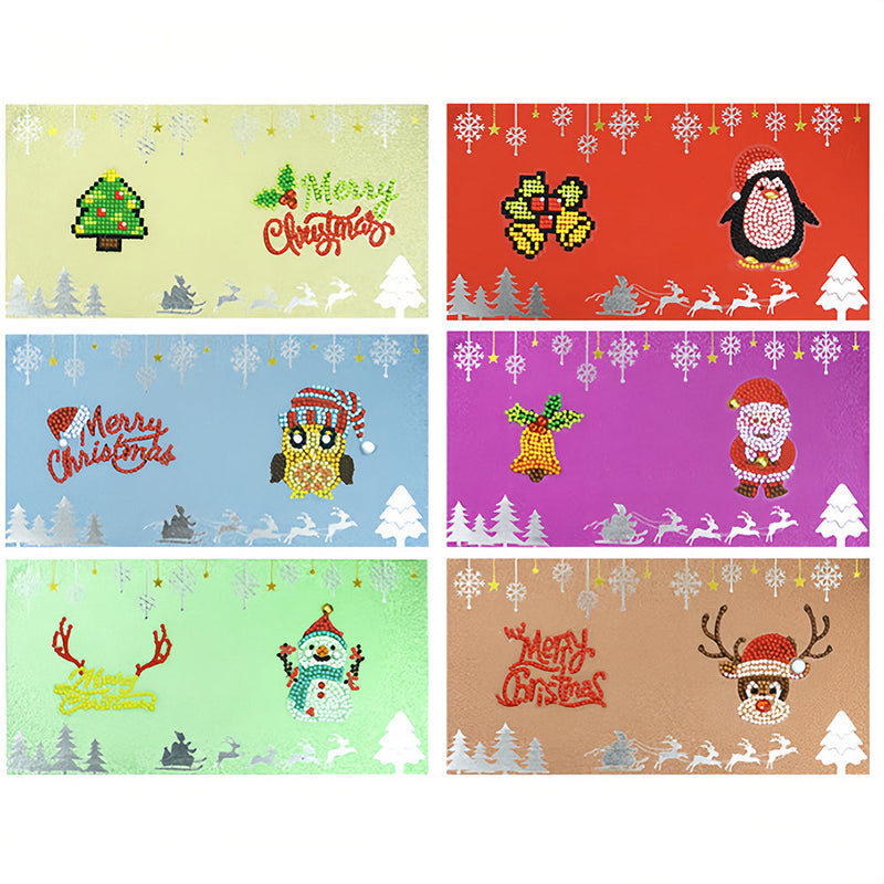 Cartes de Vœux pour Noël Animaux Mignons | 6 Pièces