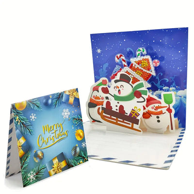 Cartes de Vœux pour Noël 3D | 6 Pièces