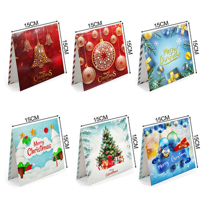 Cartes de Vœux pour Noël 3D | 6 Pièces