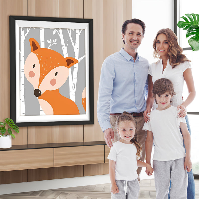 Mignon Renard Roux Cartoon Broderie Diamant