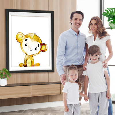 Petit Singe Cartoon Broderie Diamant