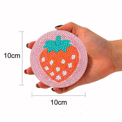 Fruits d’été Sous-tasse Broderie Diamant 6Pcs