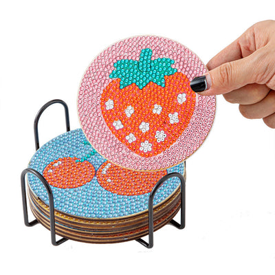 Fruits d’été Sous-tasse Broderie Diamant 6Pcs