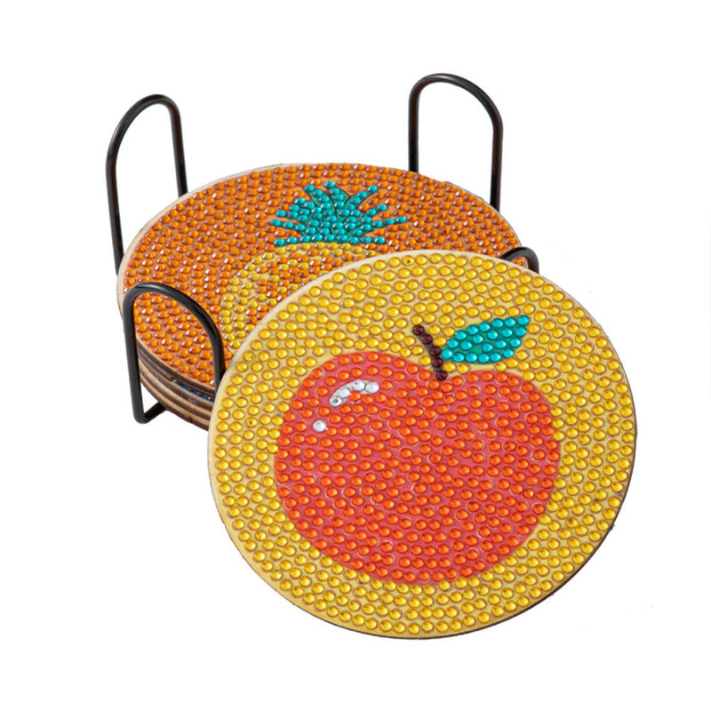 Fruits d’été Sous-tasse Broderie Diamant 6Pcs