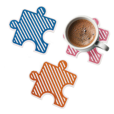 Drôles d’animaux Sous-tasse Broderie Diamant 5Pcs