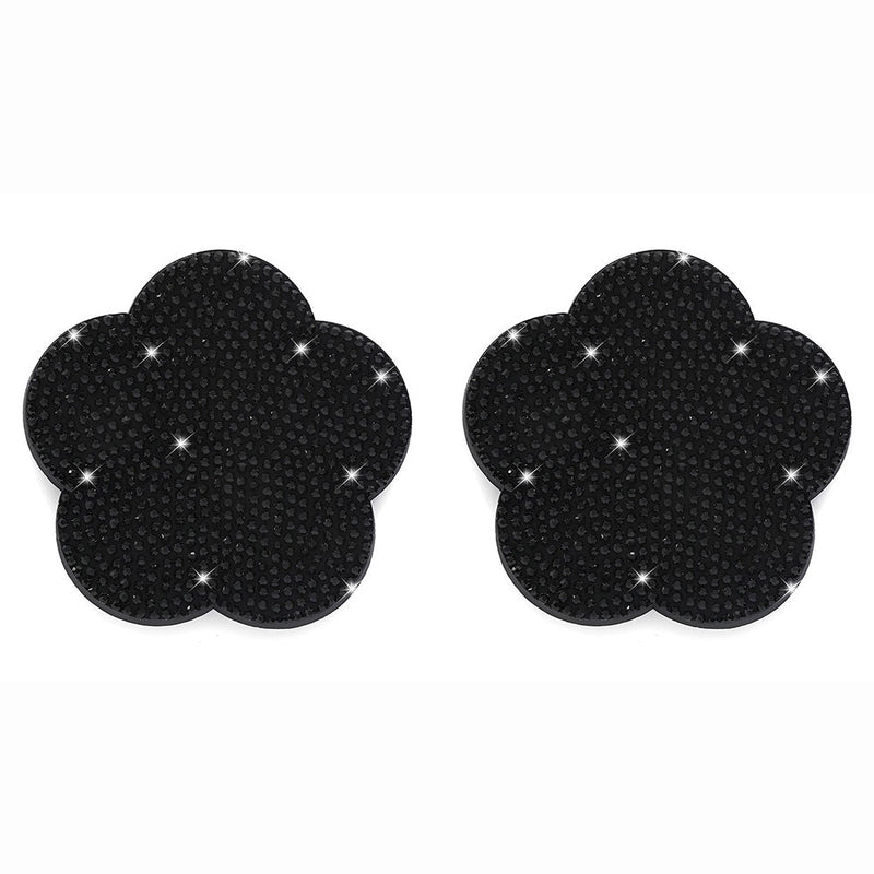 Sous-verre de voiture en forme de fleur de prunier Sous-tasse Broderie Diamant 2Pcs