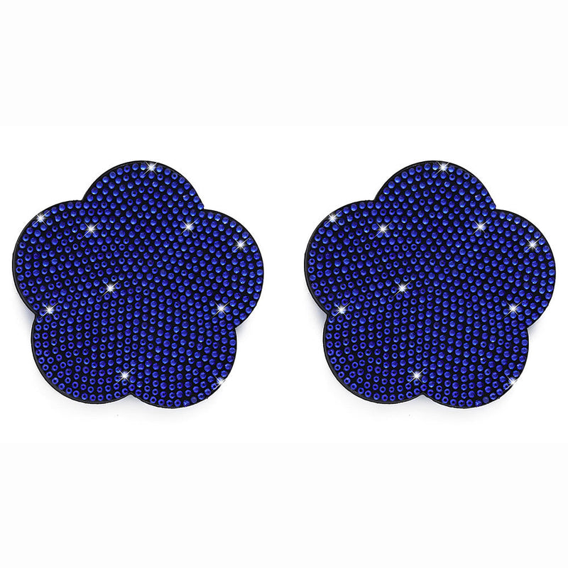 Sous-verre de voiture en forme de fleur de prunier Sous-tasse Broderie Diamant 2Pcs