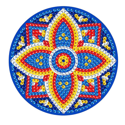 Mandala (avec lumière) Sous-tasse Broderie Diamant 1/4Pcs