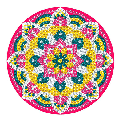 Mandala (avec lumière) Sous-tasse Broderie Diamant 1/4Pcs