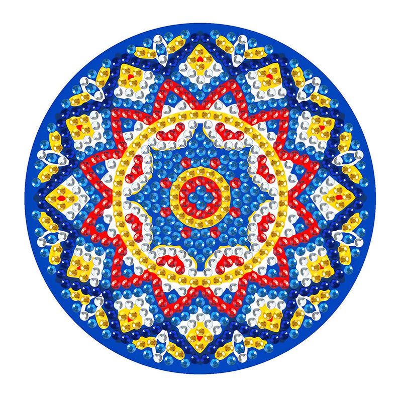 Mandala (avec lumière) Sous-tasse Broderie Diamant 1/4Pcs