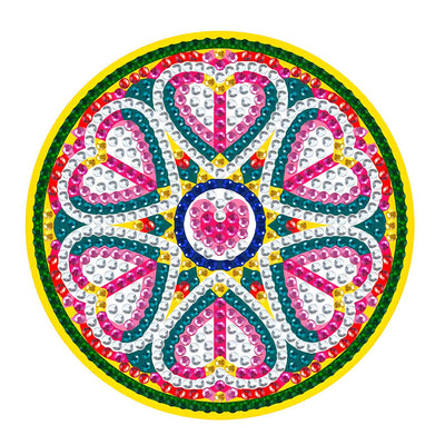 Mandala (avec lumière) Sous-tasse Broderie Diamant 1/4Pcs