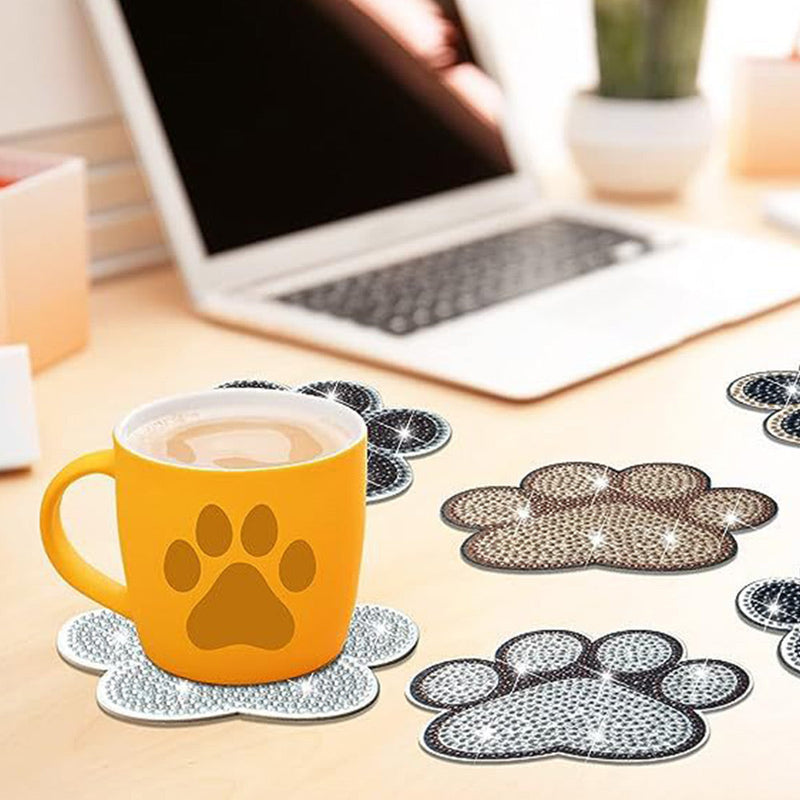 Griffes d’Animaux Sous-tasse Broderie Diamant 10Pcs