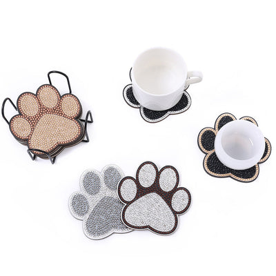 Griffes d’Animaux Sous-tasse Broderie Diamant 10Pcs