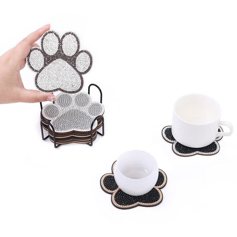 Griffes d’Animaux Sous-tasse Broderie Diamant 10Pcs