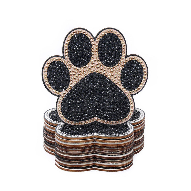 Griffes d’Animaux Sous-tasse Broderie Diamant 10Pcs
