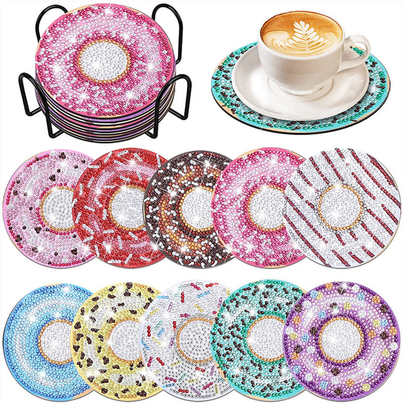 Beignets Sous-tasse Broderie Diamant 10Pcs