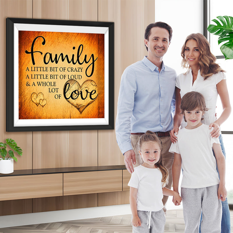 Famille et Amour Orange Broderie Diamant