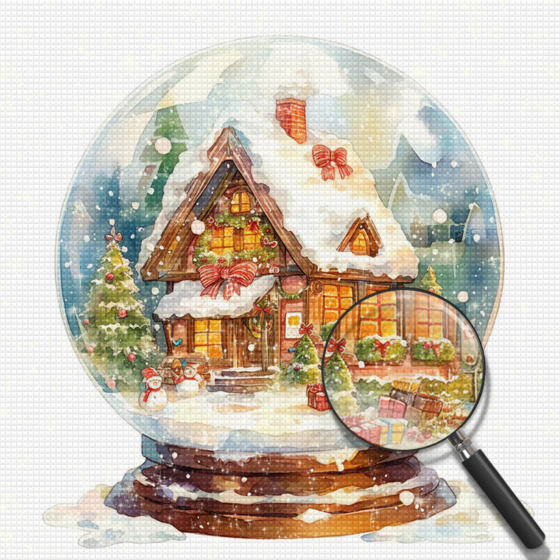 Boule de Noël en Cristal Broderie Diamant