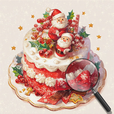 Gâteau de Noël Broderie Diamant