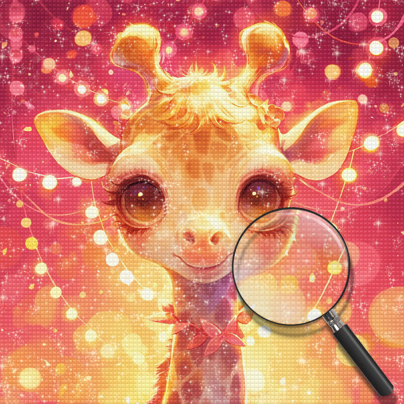 Giraffe Animée Mignonne Broderie Diamant