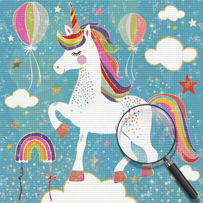 Licorne Animée Broderie Diamant