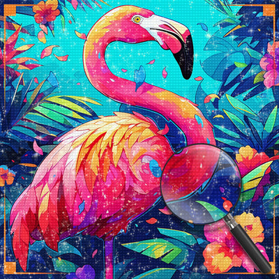 Flamingo Animé Broderie Diamant