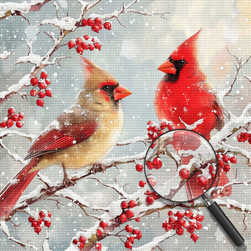 Oiseaux dans La Neige Broderie Diamant