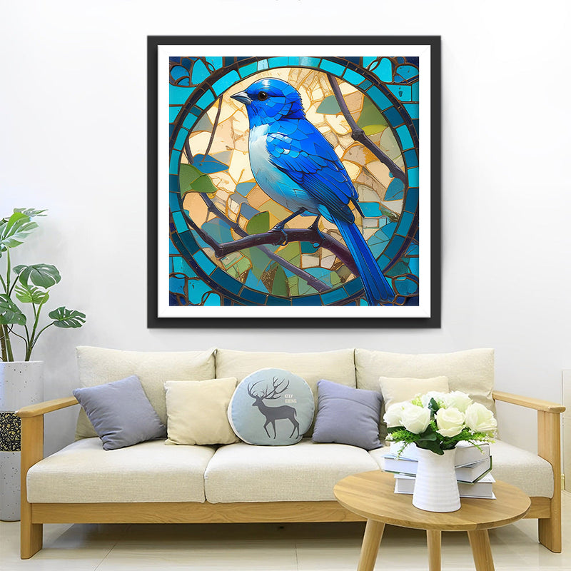 Oiseau Bleu Broderie Diamant