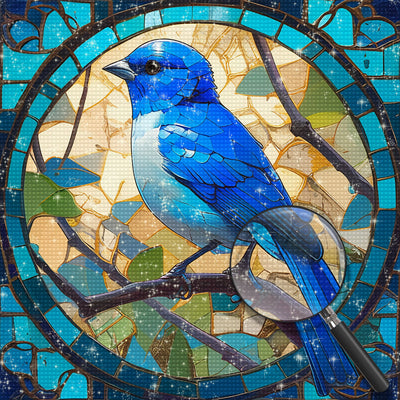 Oiseau Bleu Broderie Diamant