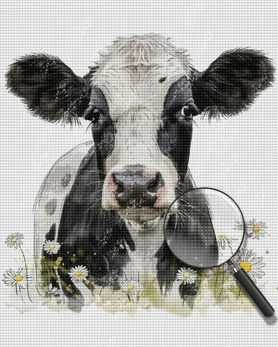 Vache Broderie Diamant