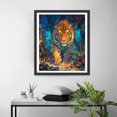 Tigre dans La Jungle Broderie Diamant