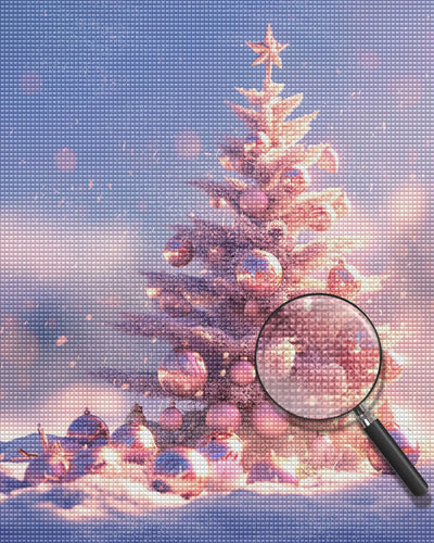 Sapin de Noël dans La Neige Broderie Diamant