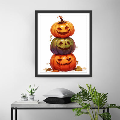 Citrouilles d'Halloween Broderie Diamant