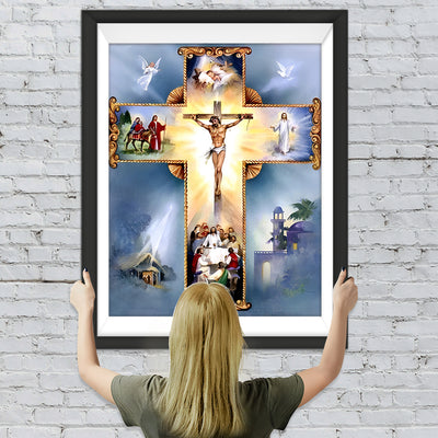 Passion du Christ et la Croix Broderie Diamant