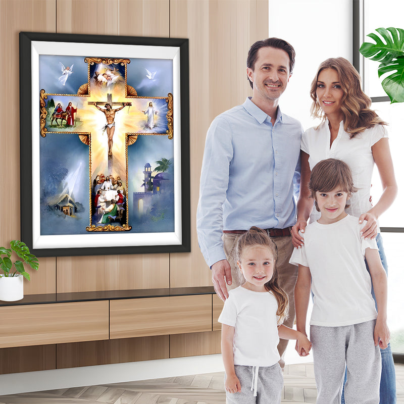 Passion du Christ et la Croix Broderie Diamant