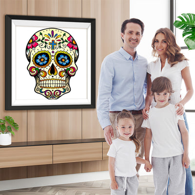 Crâne de Motifs Broderie Diamant