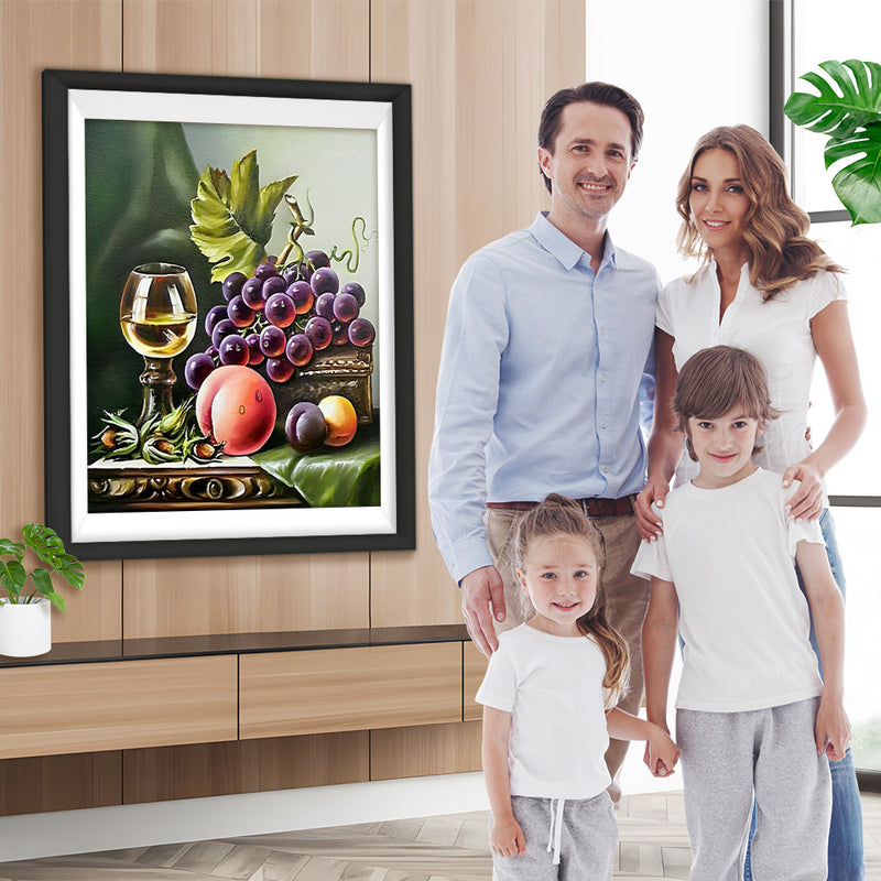Champagne et Fruits Broderie Diamant