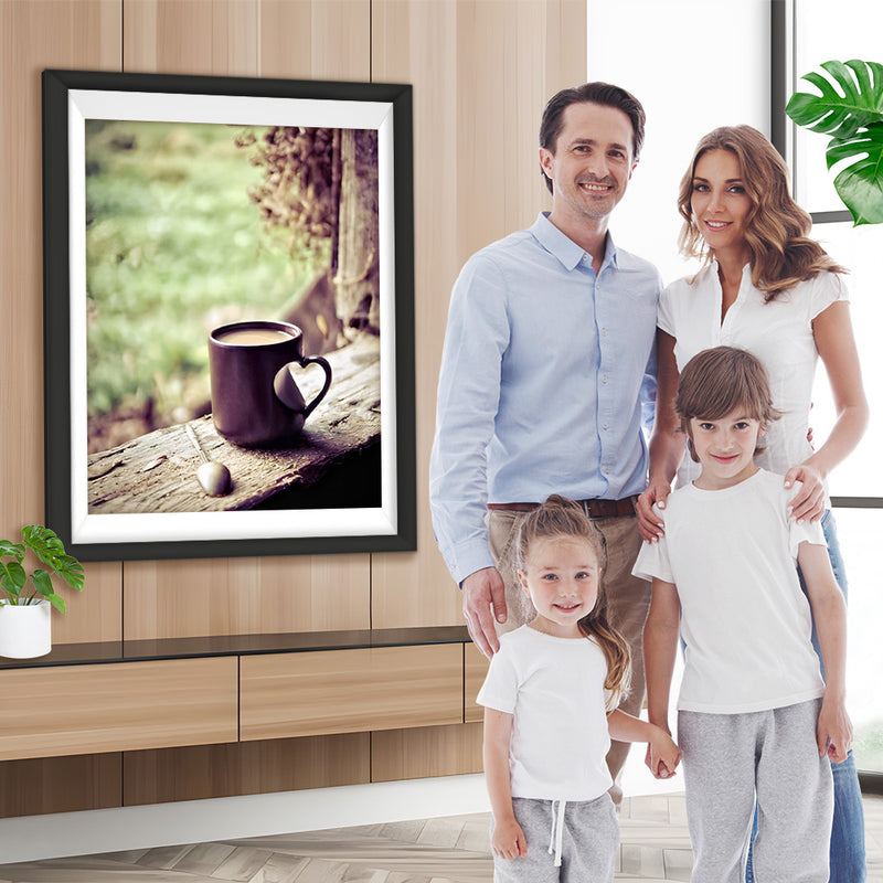 Café et Arbre Broderie Diamant