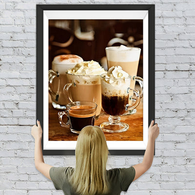 Expresso et Café Italien Broderie Diamant