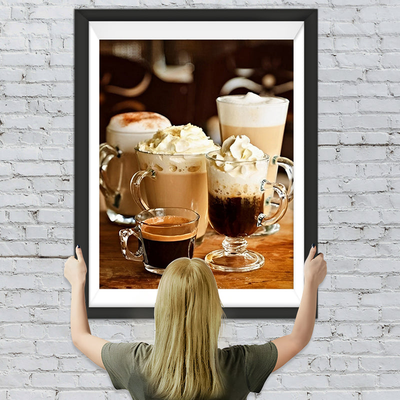 Expresso et Café Italien Broderie Diamant