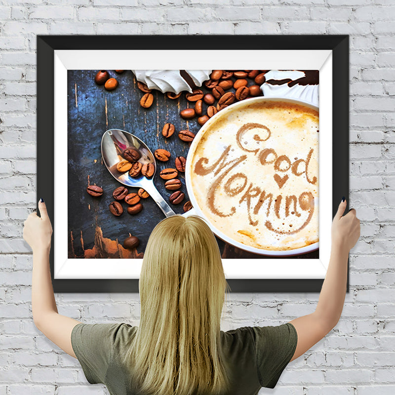Grains de Café Broderie Diamant
